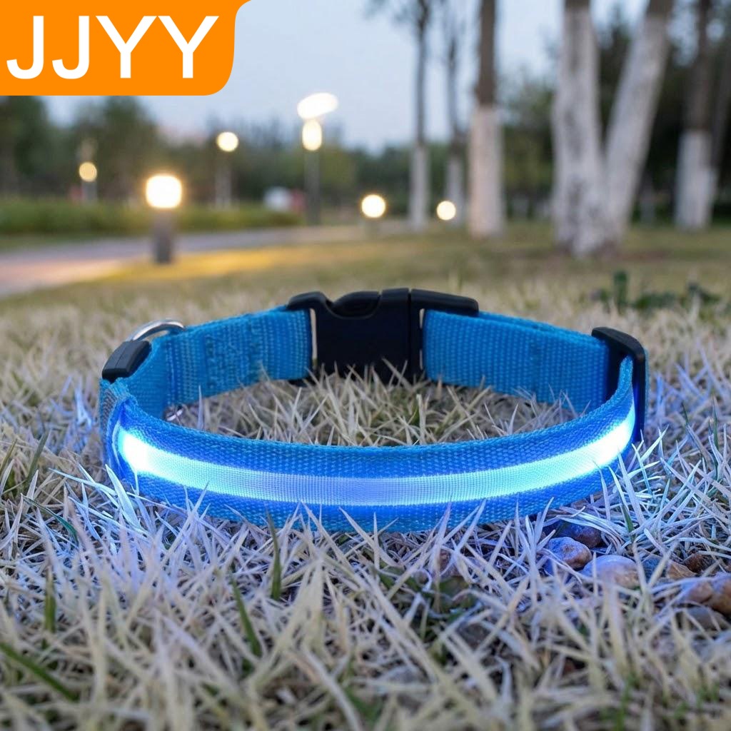 Tech Dog Accessories - Nylonowa odblaskowa obroża LED dla psa,