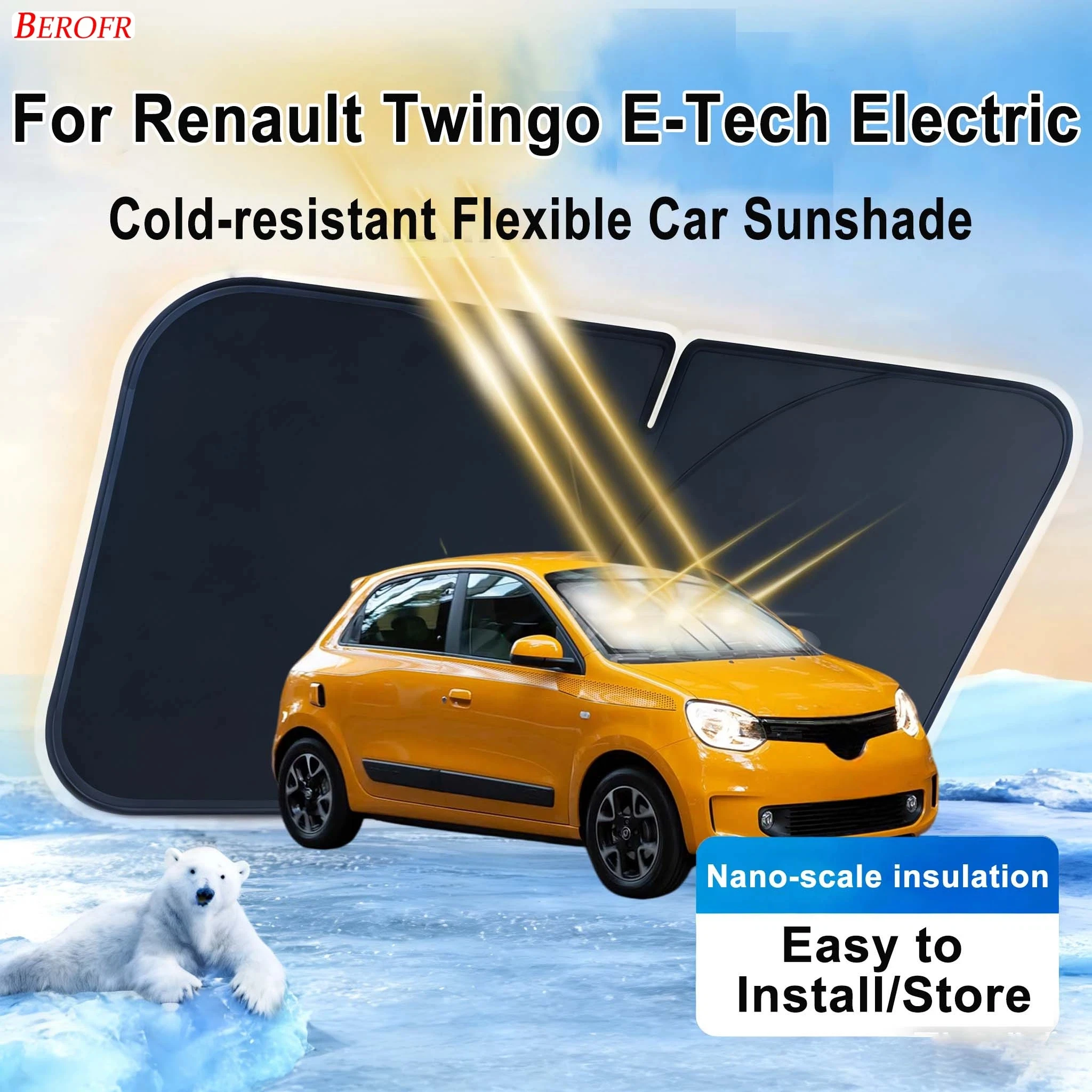 Tech Accessories For Car - Osłona przeciwsłoneczna na przednią szybę do