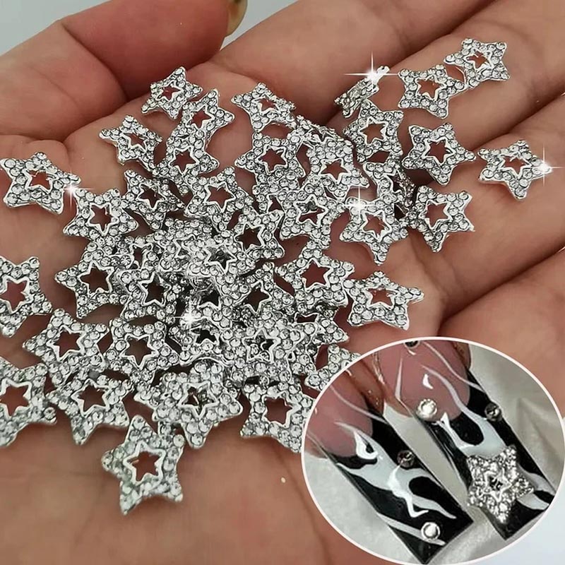 Trending Tech Accessories - 10Pcs Star Alloy Nail Art Jewelry