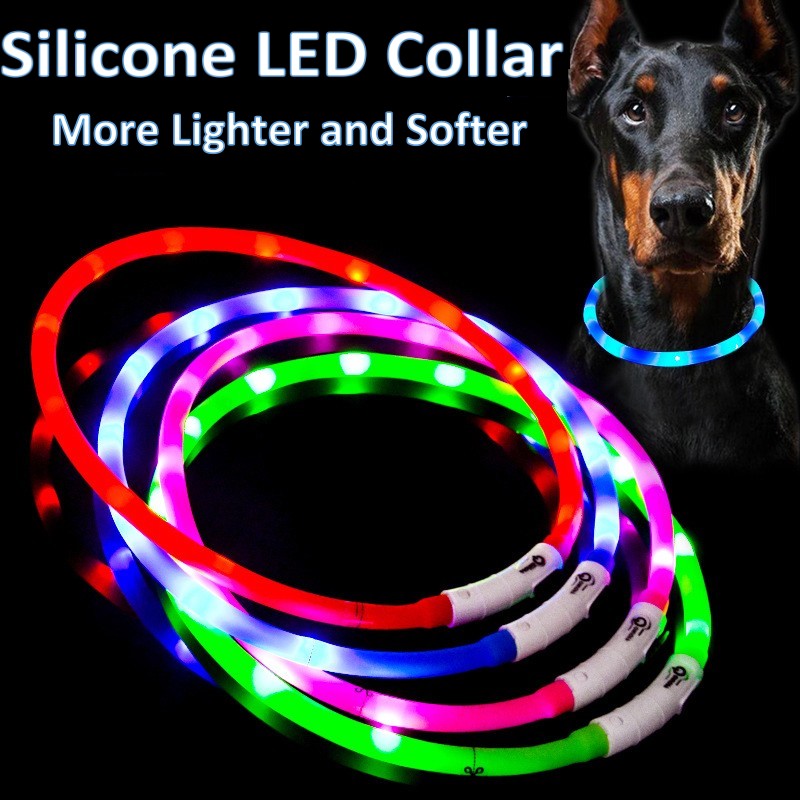Tech Dog Accessories - Silikonowa obroża LED dla psa z