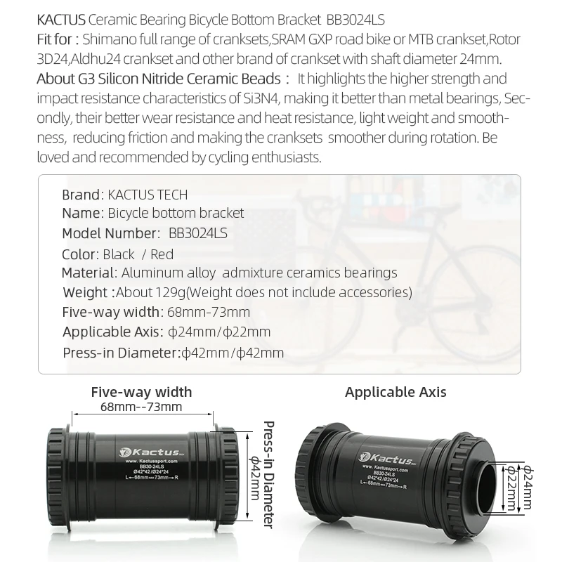 KACTUS BB30 Suport Rowerowy LS – Tech Bike Accessories recenzja i cena